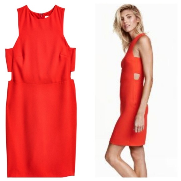 NWOT - H&M sleeveless cutout sides red dress - Picture 5 of 7